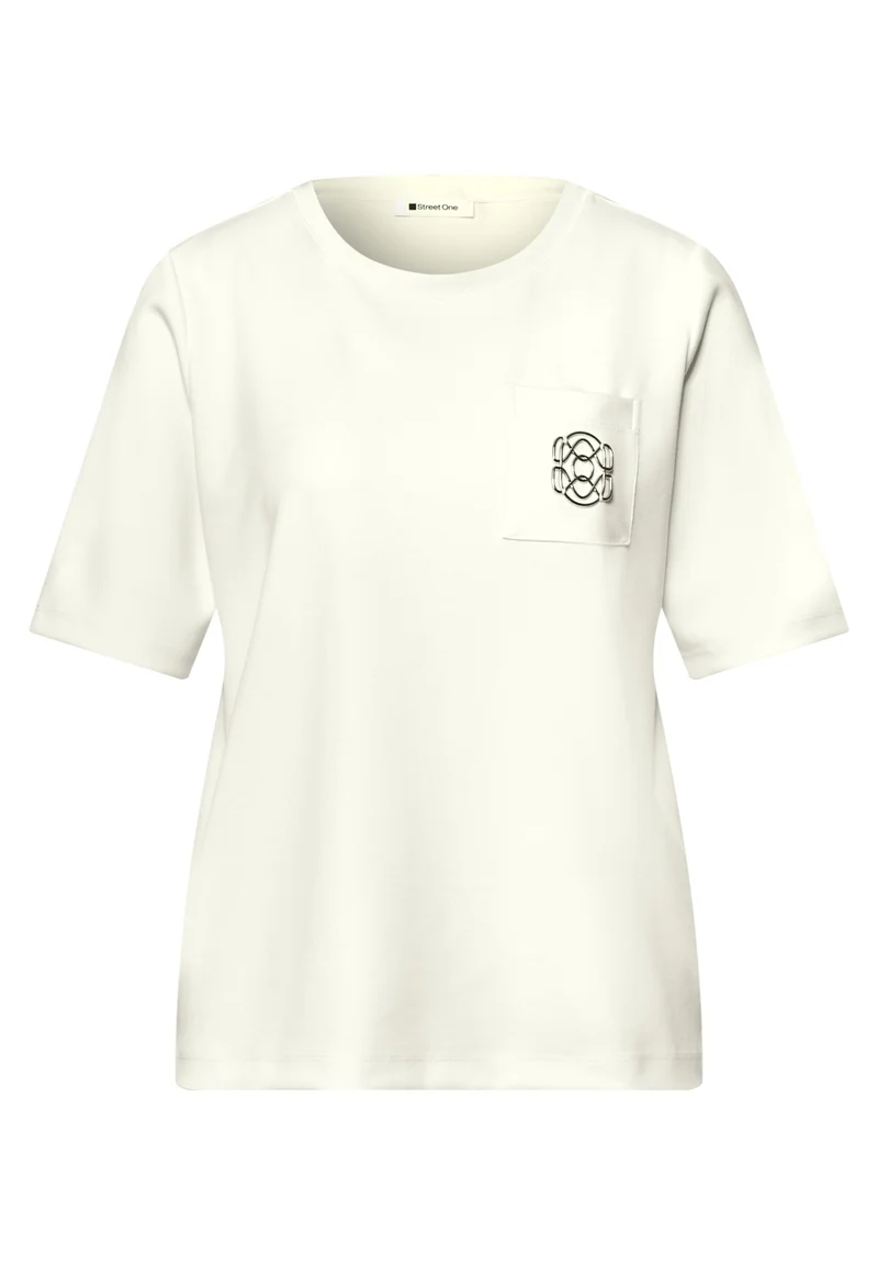 shirt w.deco detail, off white