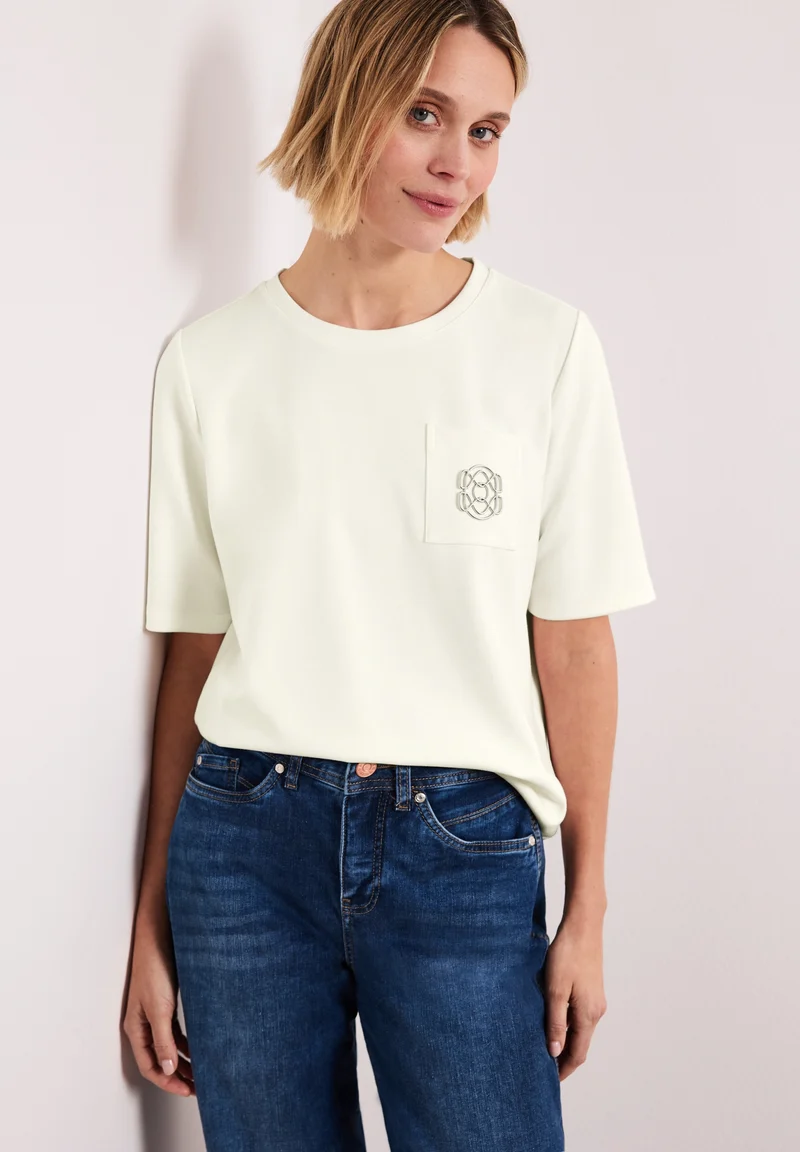 shirt w.deco detail, off white