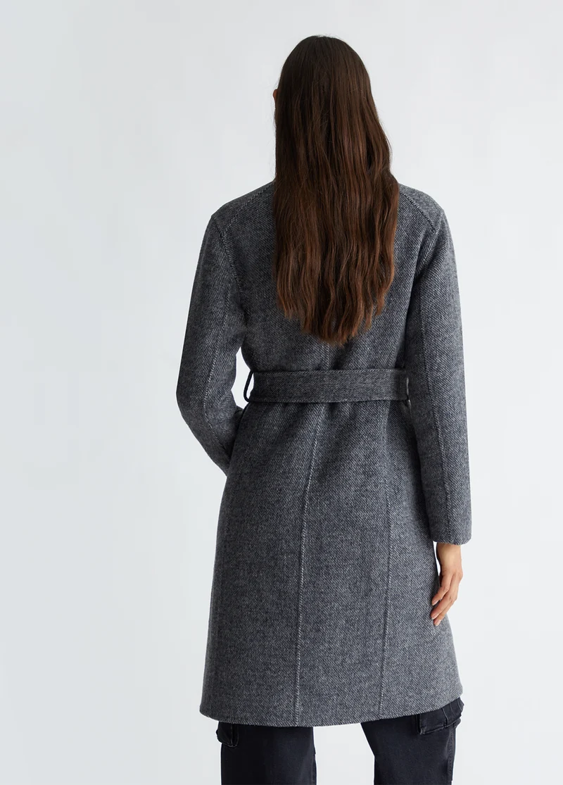 Wool blend coat