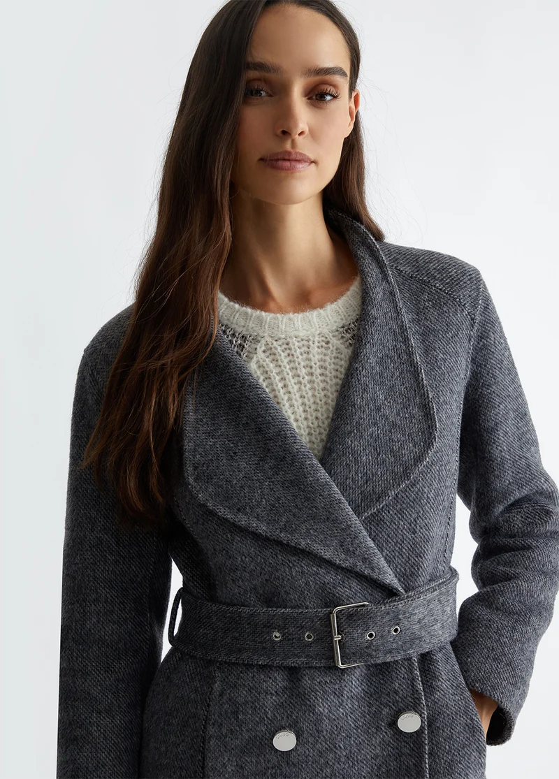 Wool blend coat