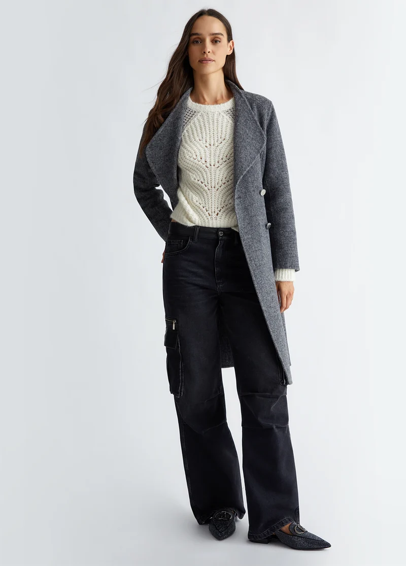 Wool blend coat