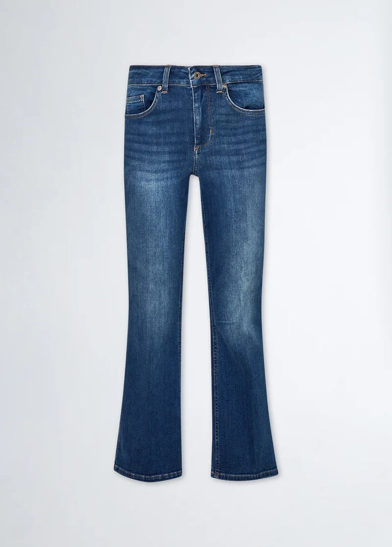 High-rise bootcut jeans