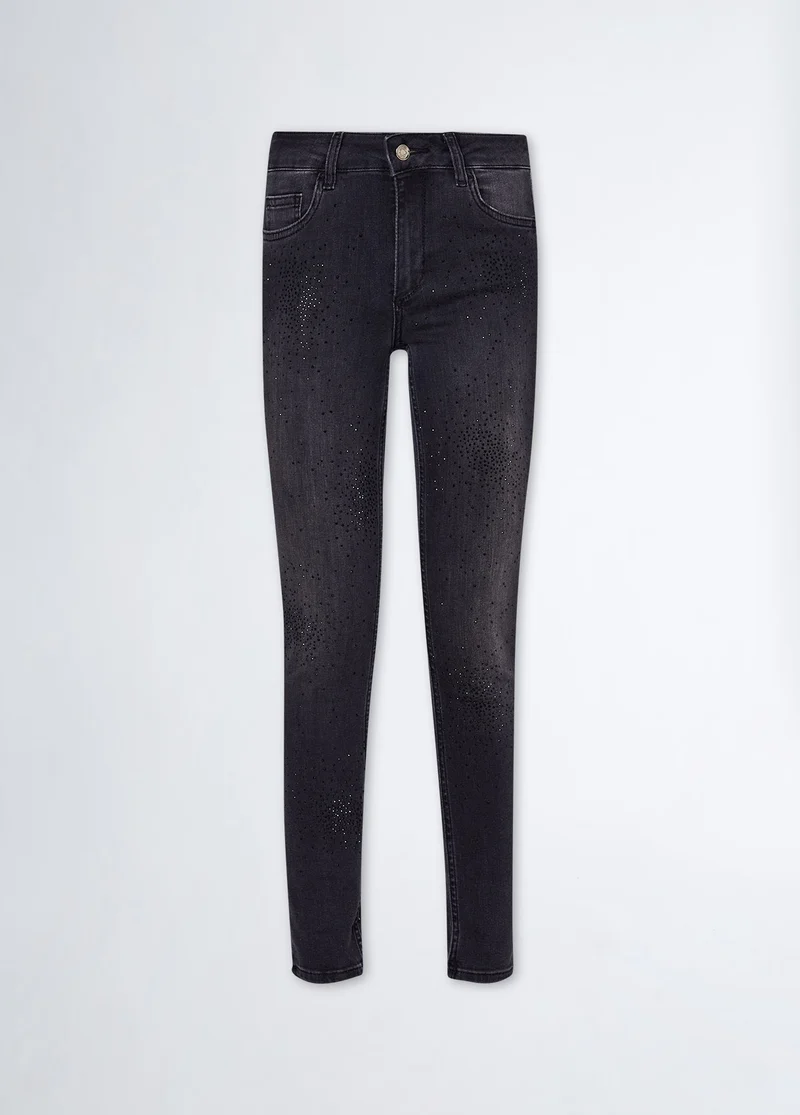 Bottom Up Skinny Jeans with Gemstones