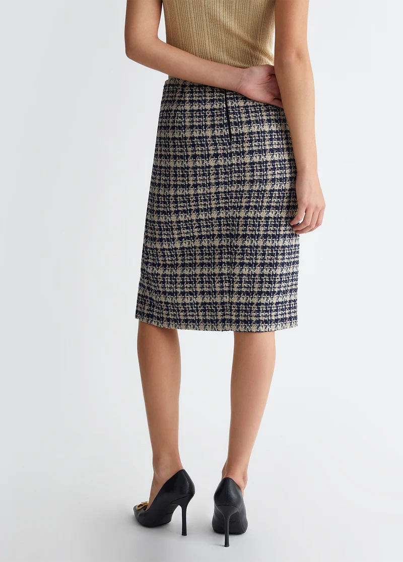 BouclÃ© suit skirt
