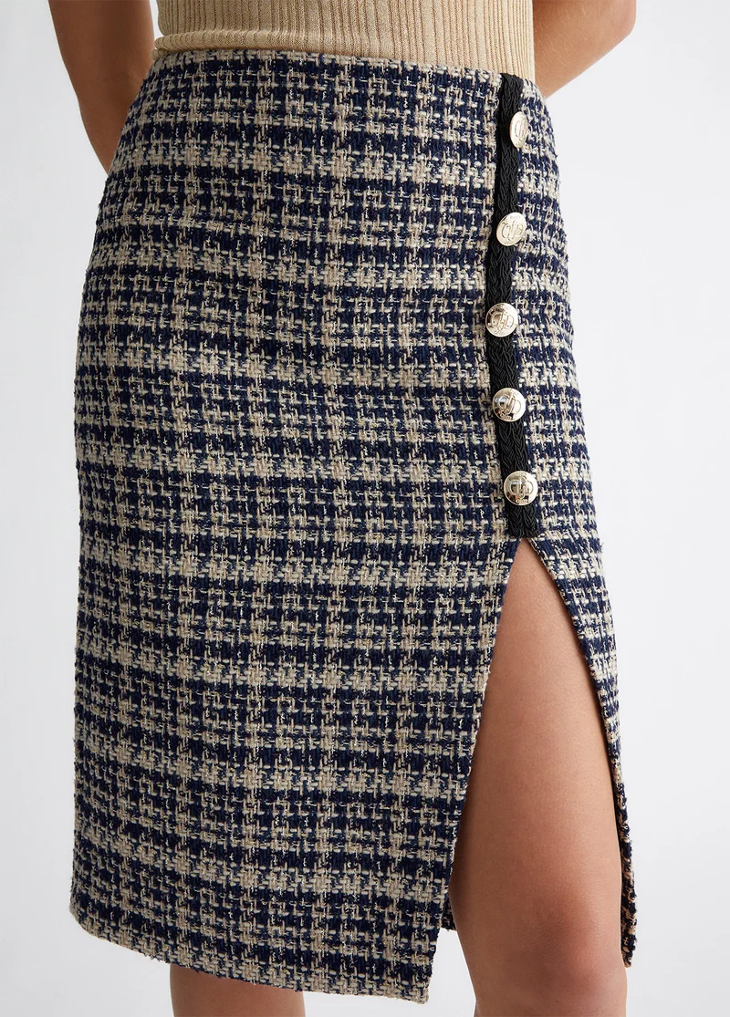 BouclÃ© suit skirt