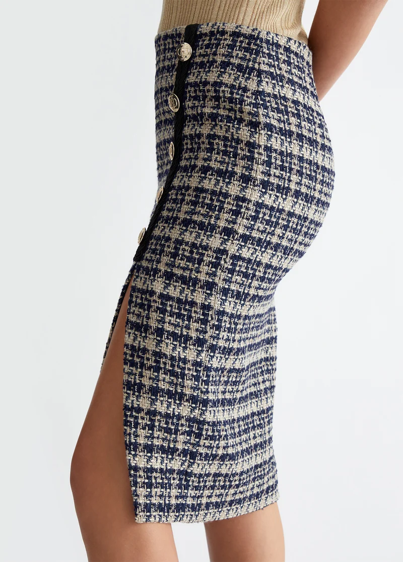 BouclÃ© suit skirt