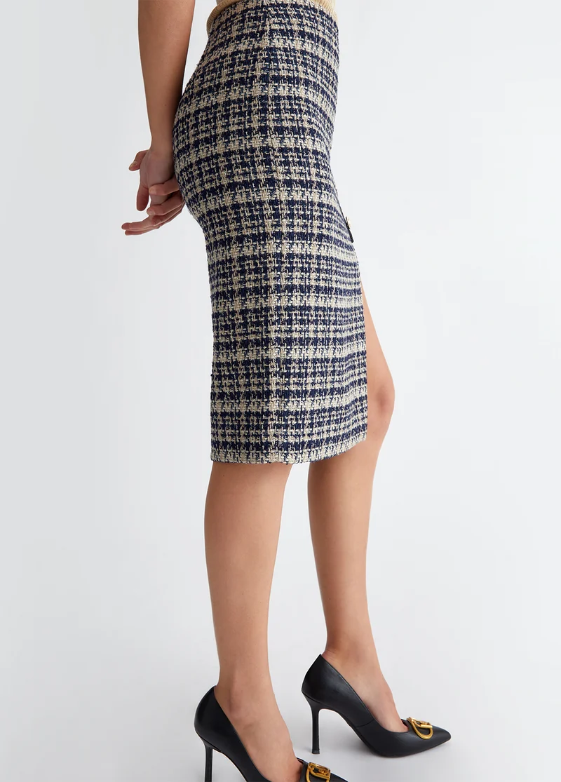 BouclÃ© suit skirt