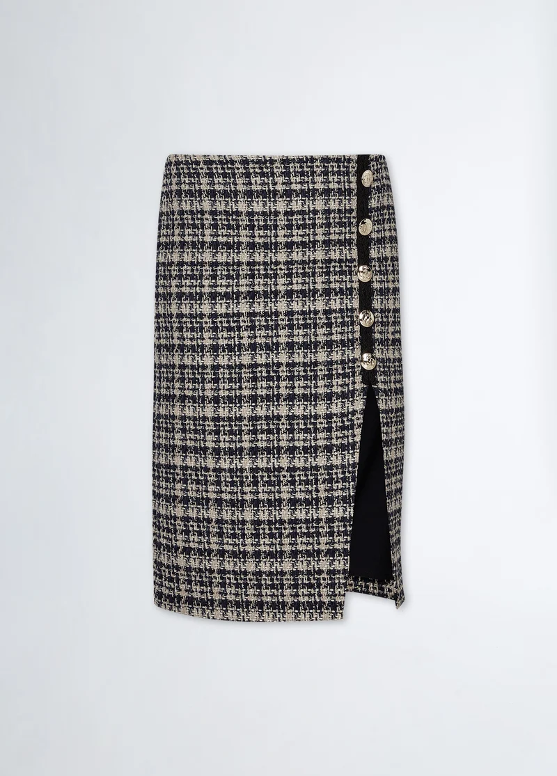 BouclÃ© suit skirt