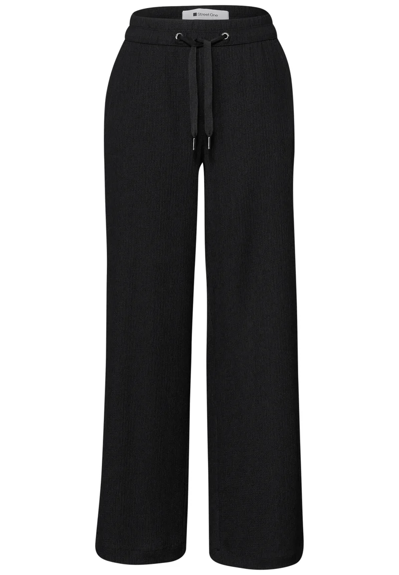 LTD QR Wide Leg crinkle crash, Black