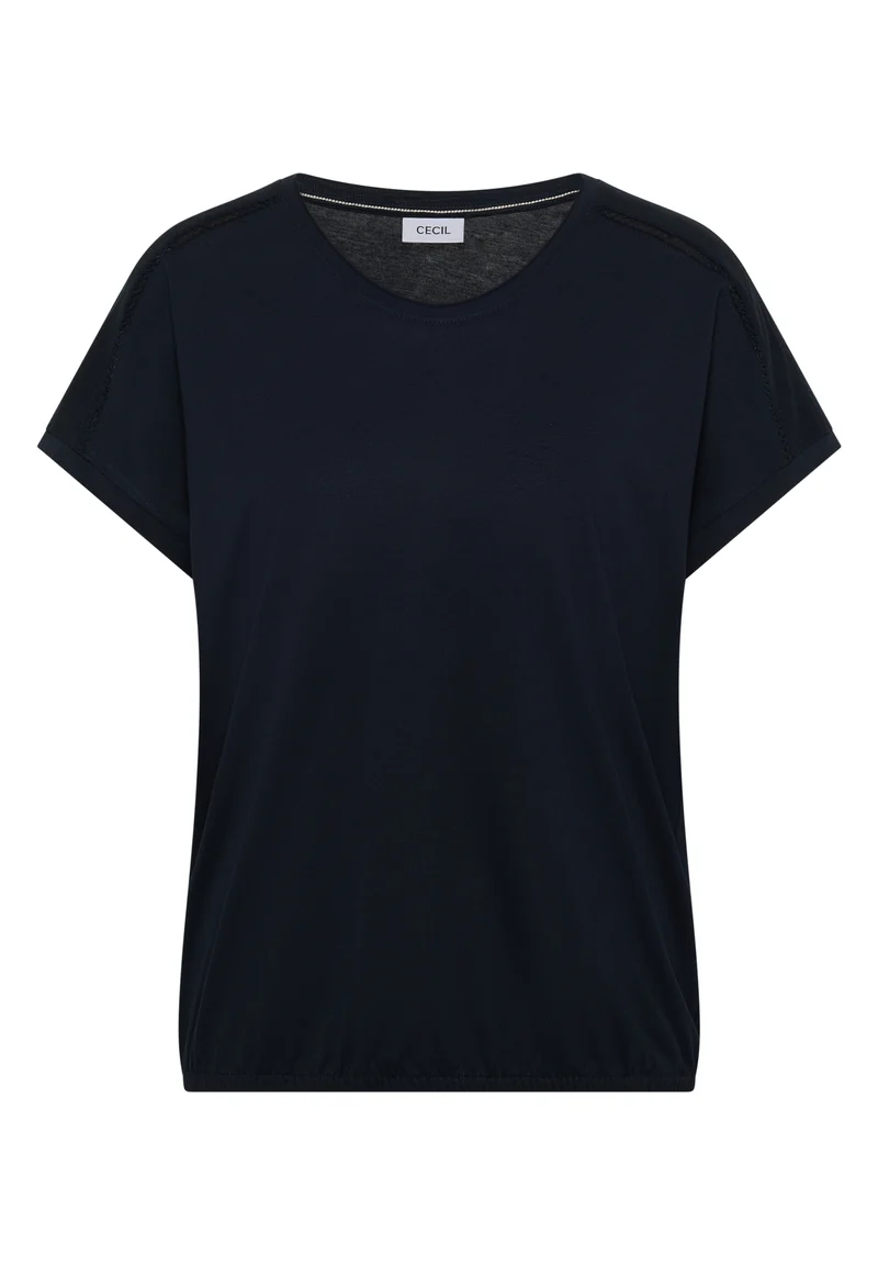 NOS Solid Lace Shoulder T-Shir, universal blue