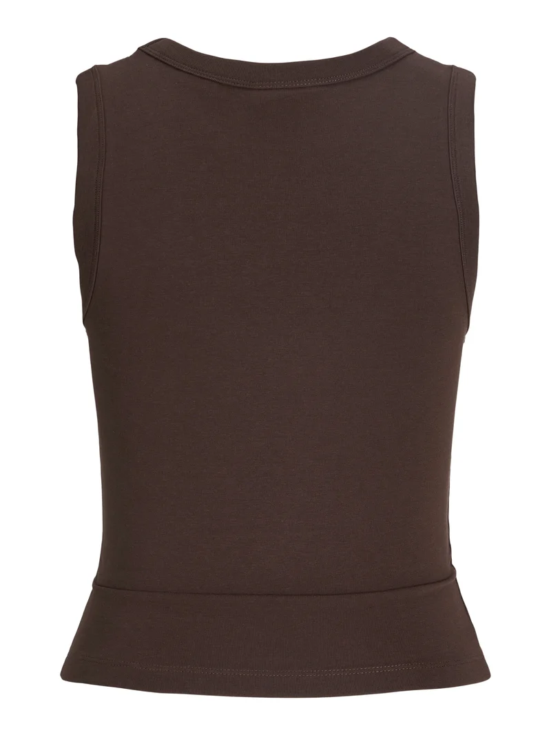 JXGIGI STR SL VNECK TOP JRS EXP, Demitasse