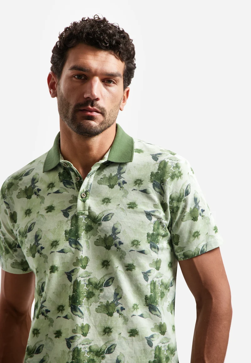 Polo Short Sleeve Printed, Green
