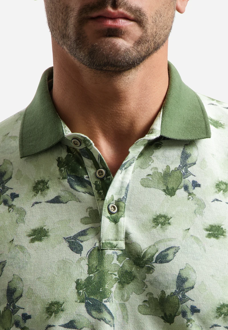 Polo Short Sleeve Printed, Green