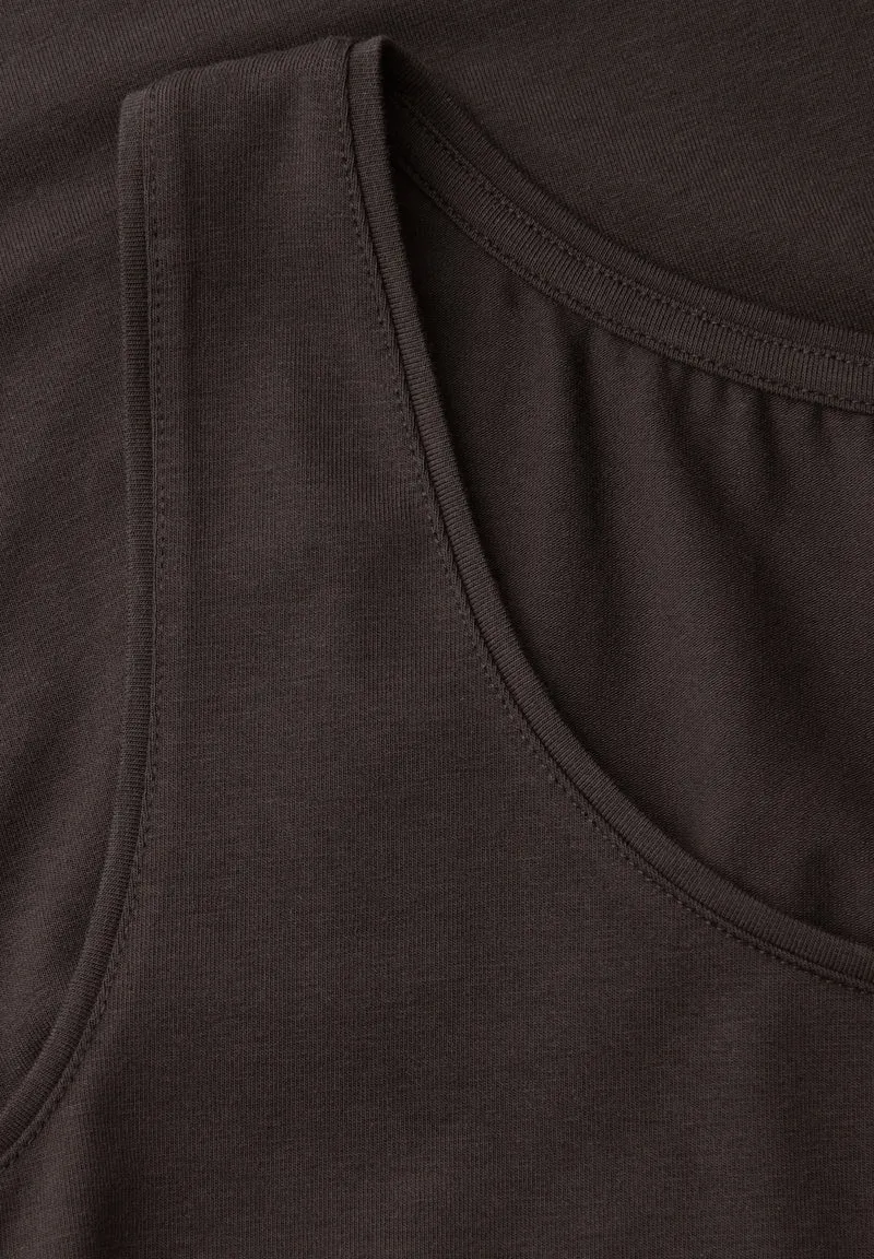 Style QR Anni basic top, espresso brown
