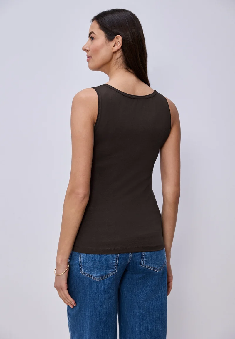 Style QR Anni basic top, espresso brown