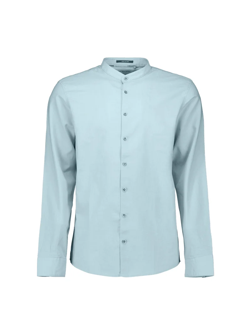 Shirt With Linen Granddad, Sky