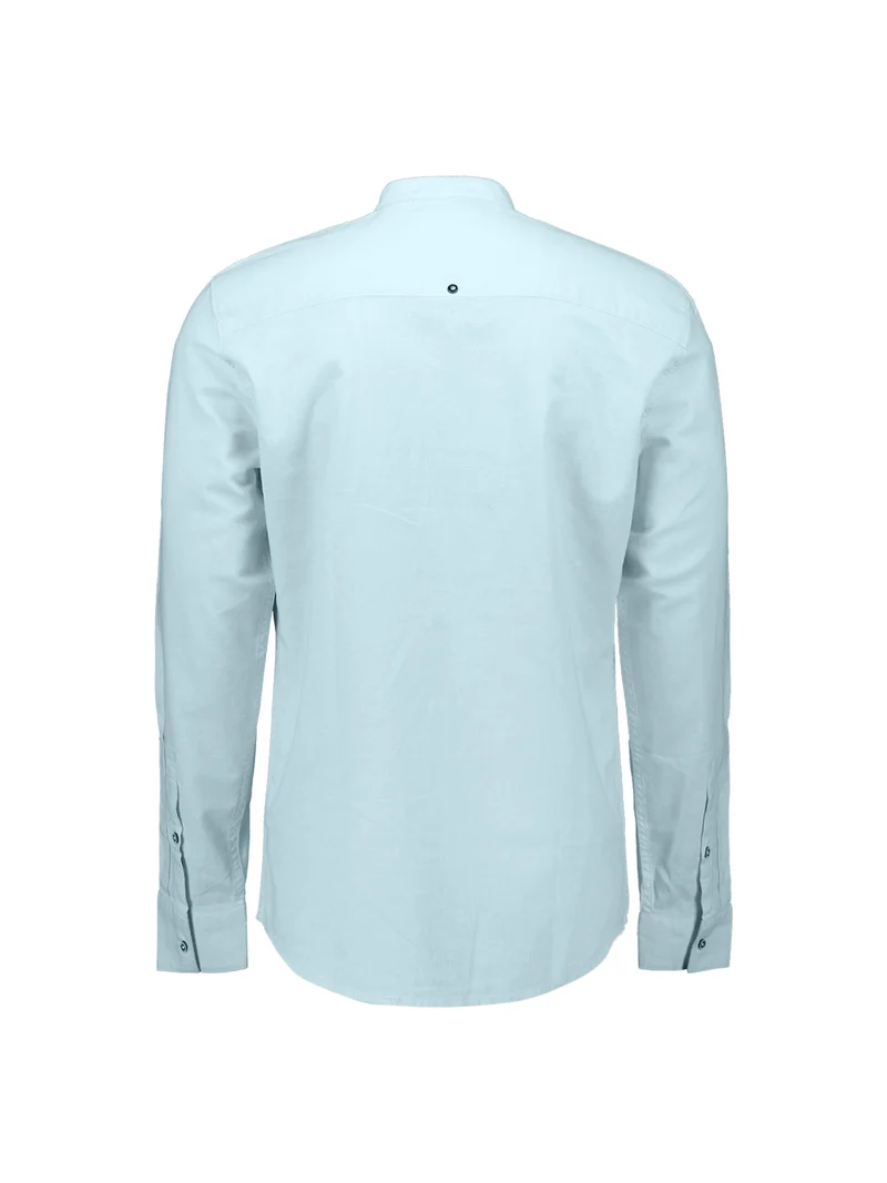 Shirt With Linen Granddad, Sky