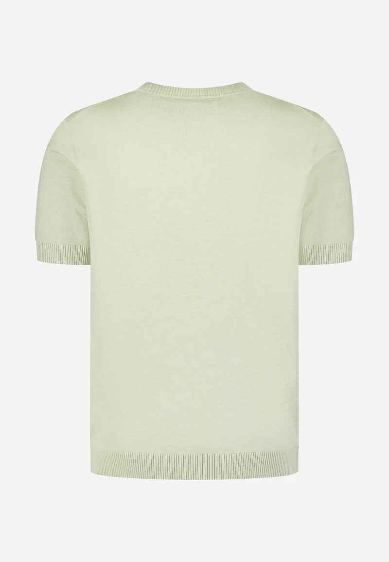 Pullover Short Sleeve Crew Neck Melange, Green