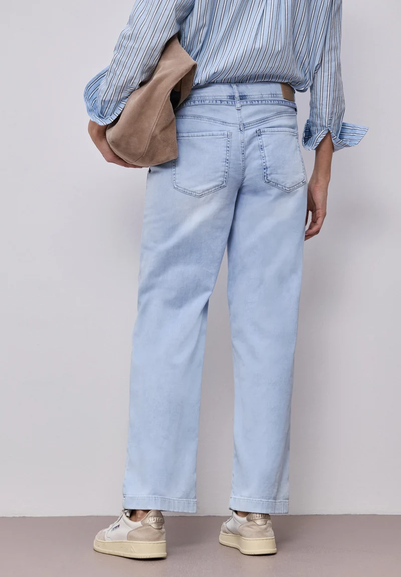 QR Style Emee Wide Leg,mw,blea, ultra bleached wash