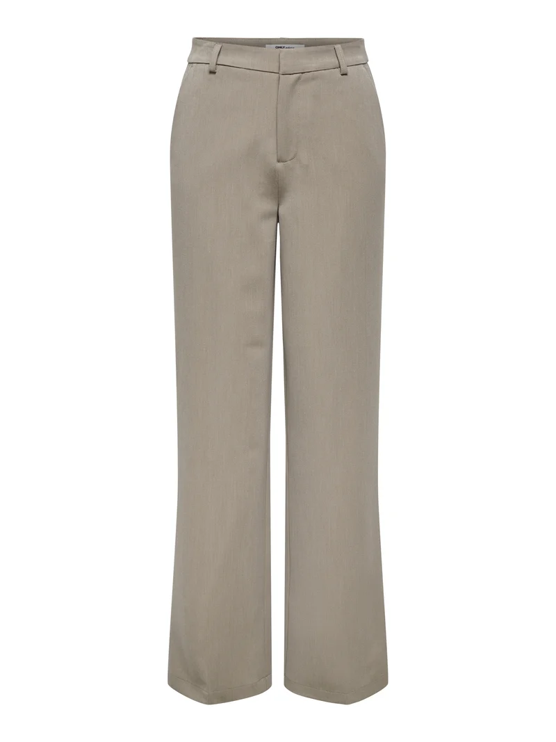 ONLHATTIE-LANA HW W MEL PANT TLR NO, Taupe Gray/MELANGE