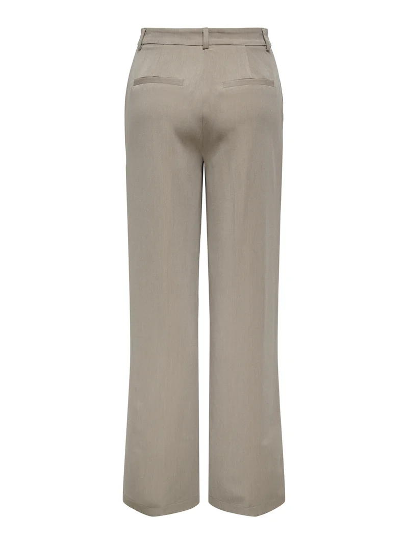 ONLHATTIE-LANA HW W MEL PANT TLR NO, Taupe Gray/MELANGE