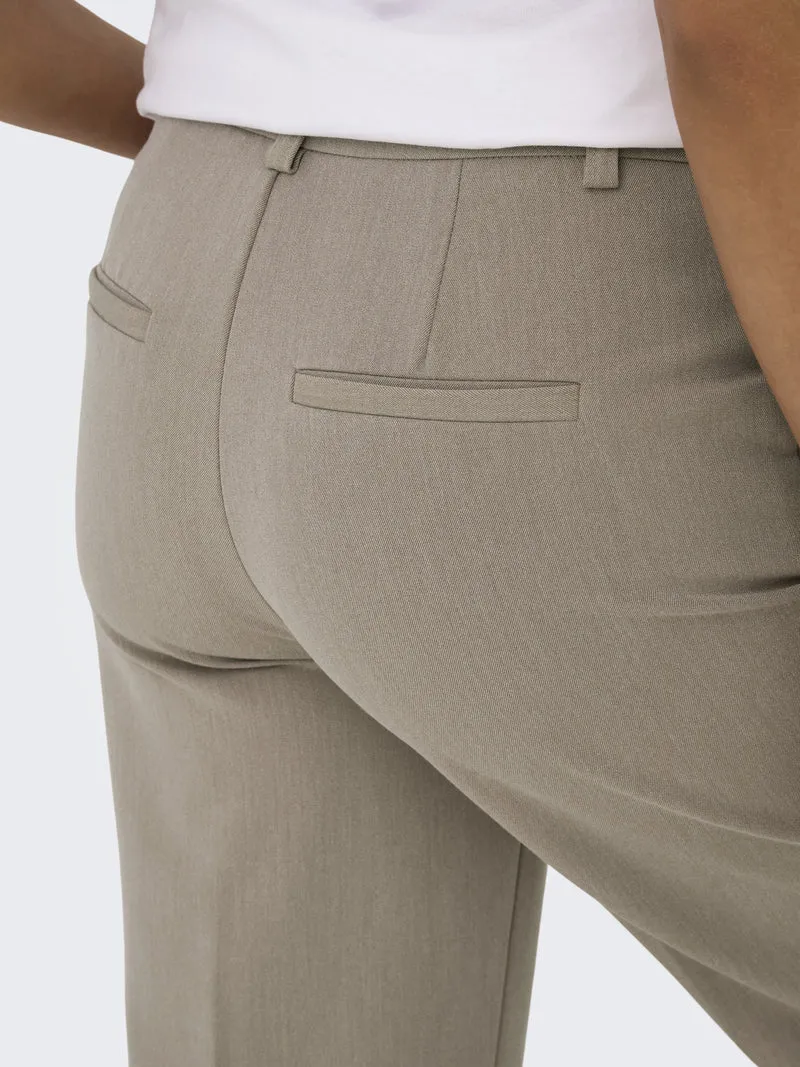 ONLHATTIE-LANA HW W MEL PANT TLR NO, Taupe Gray/MELANGE