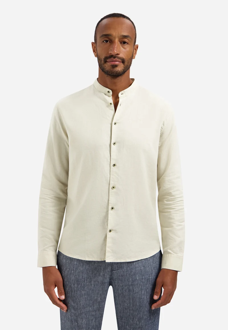 Shirt With Linen Granddad, Desert