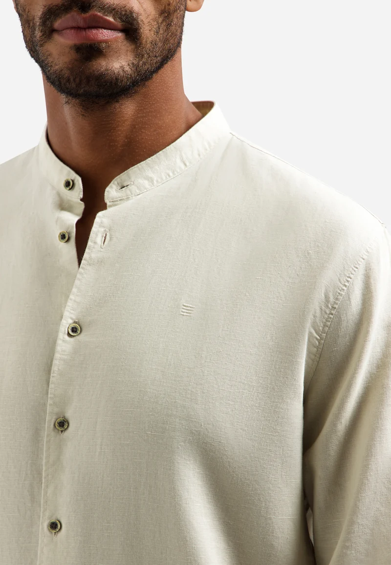 Shirt With Linen Granddad, Desert