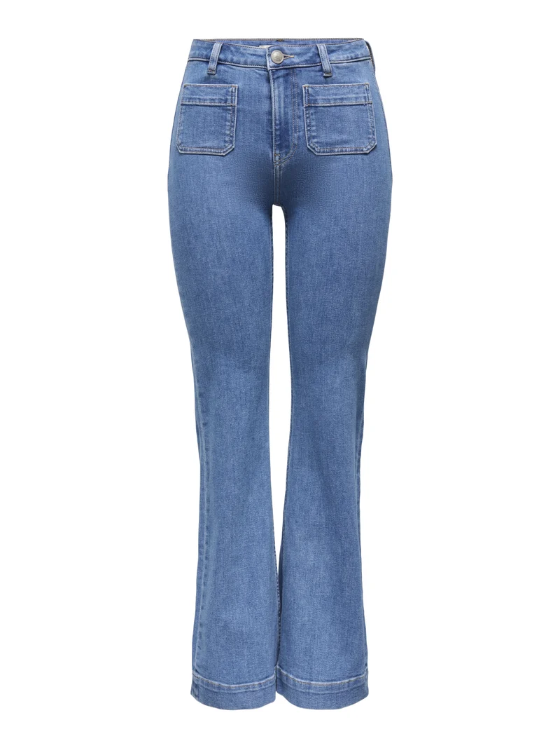 ONLMADISON HW POCKET FLARED DNM GEN, Light Blue Denim