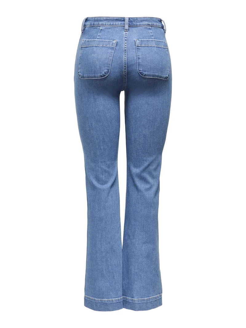 ONLMADISON HW POCKET FLARED DNM GEN, Light Blue Denim