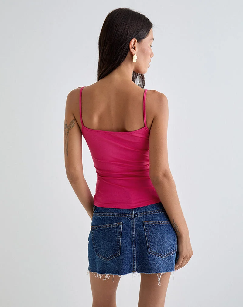 Jasila Vest Oberteil in Hot Pink