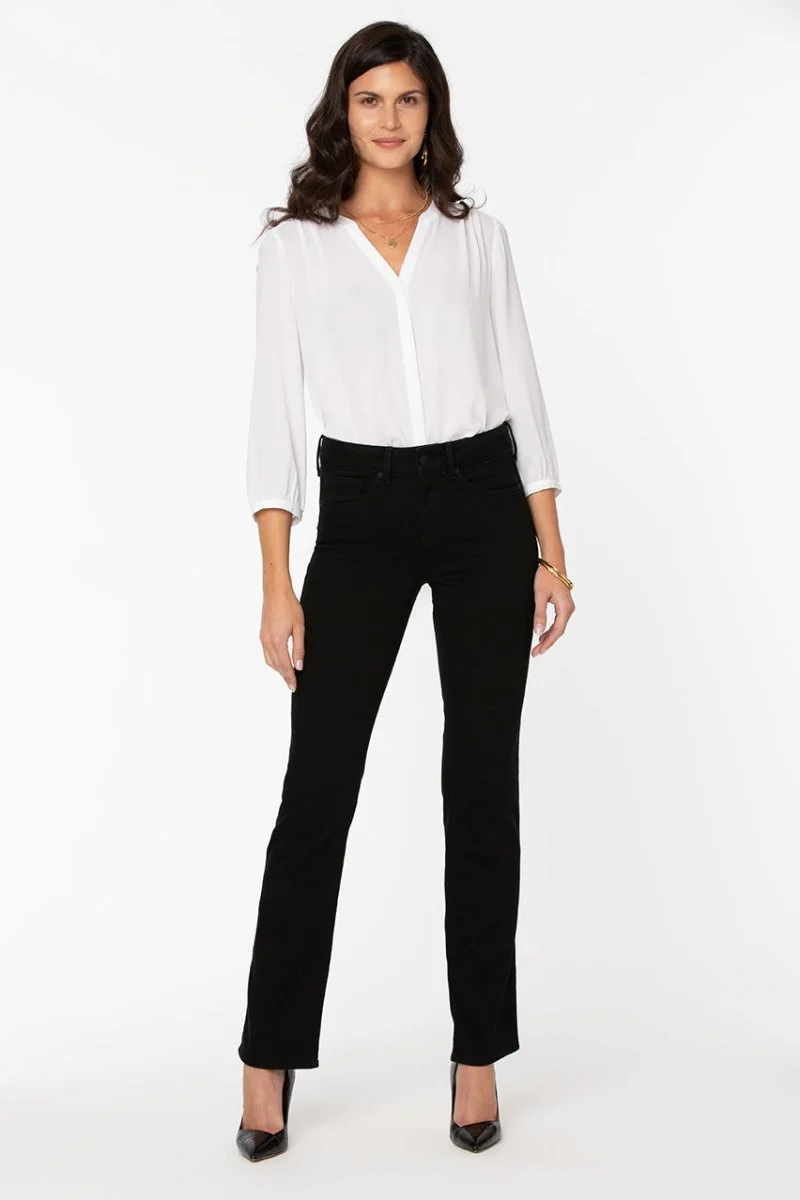 Marilyn Straight Jeans Schwarzer Premium Denim (Tall) | Black