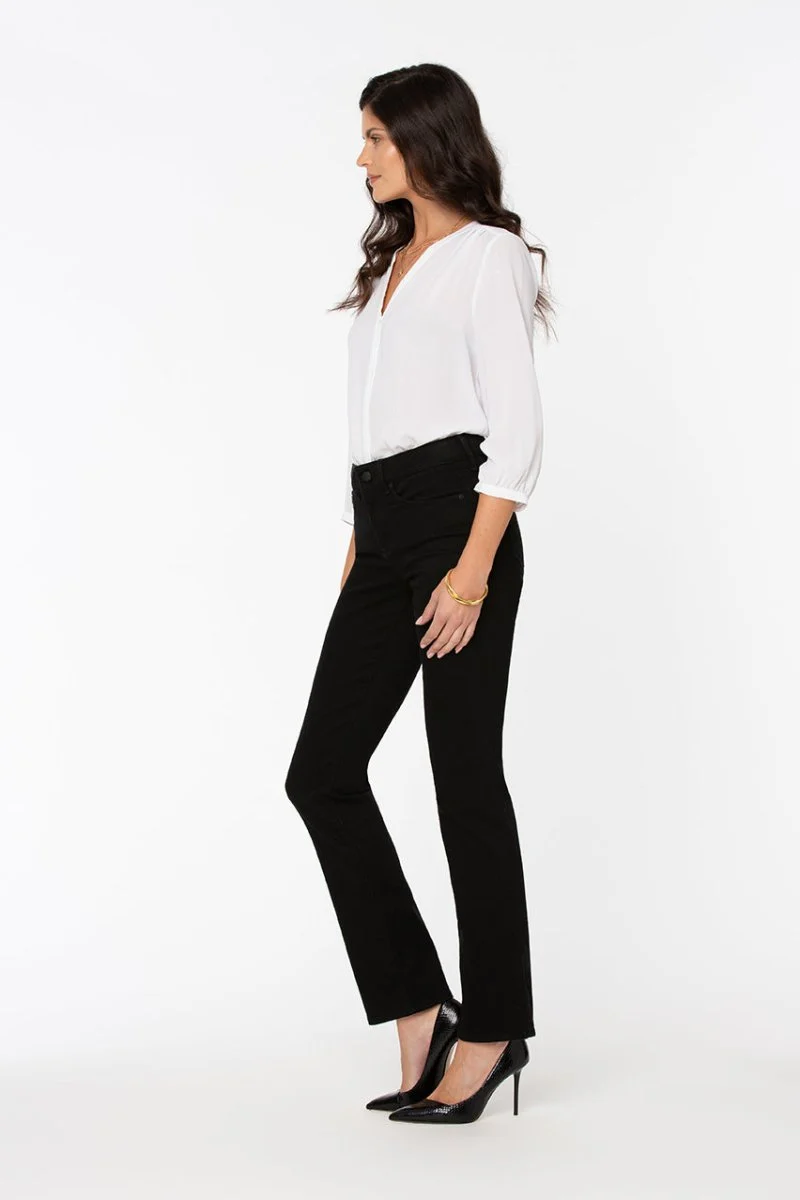 Marilyn Straight Jeans Schwarzer Premium Denim (Tall) | Black