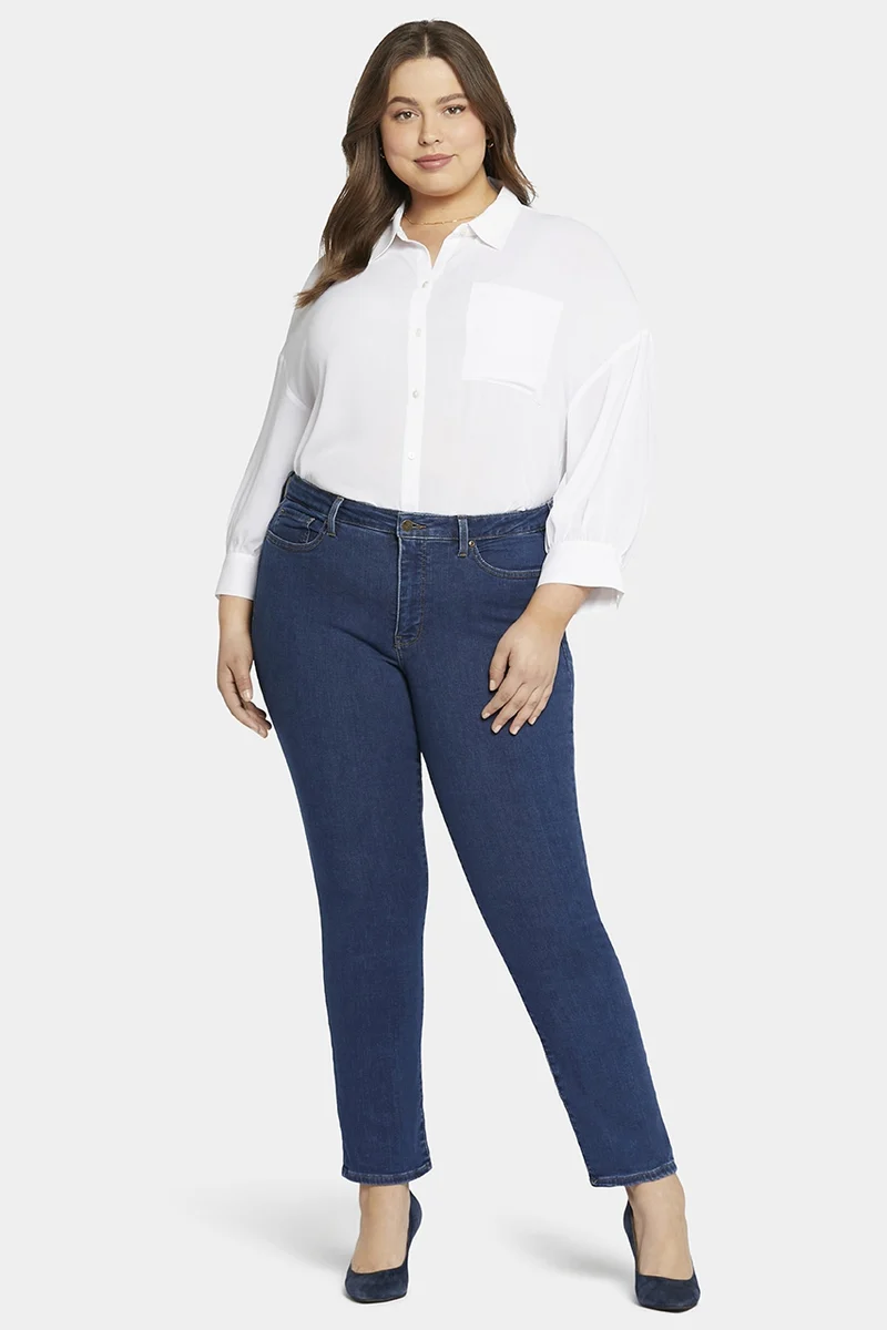 Sheri Slim Jeans Mittelblau Premium Denim (Plus) | Quinn