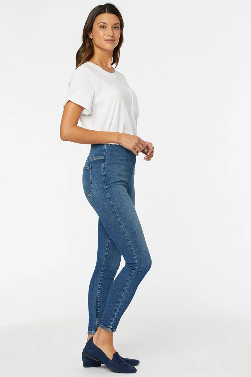 Pull-On Skinny Ankle Mittelblau SpanSpring™ Denim | Clean Allure