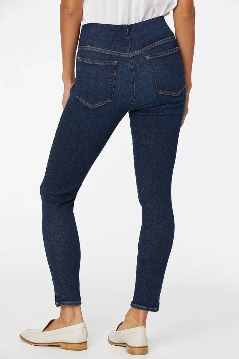 Pull-On Skinny Ankle Dunkelblauem SpanSpring™ Denim | Clean Vista