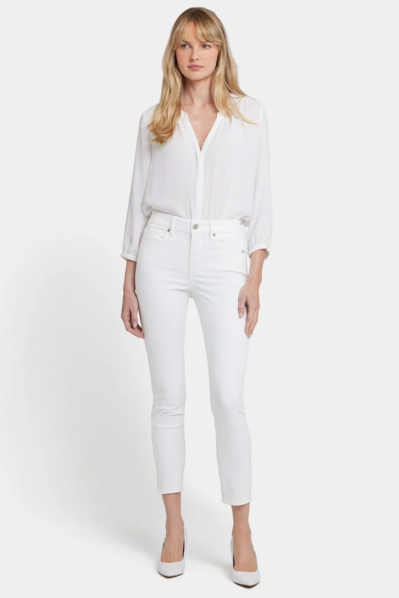 Alina Ankle Jeans Weißem Premium Denim | Optic White