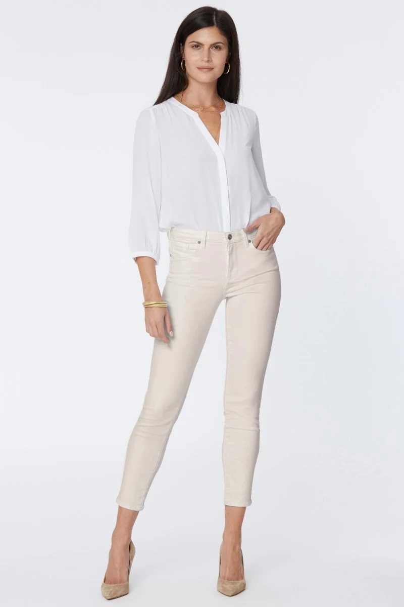 Ami Legging Ankle Jeans Sandfarbenem Premium Denim | Feather