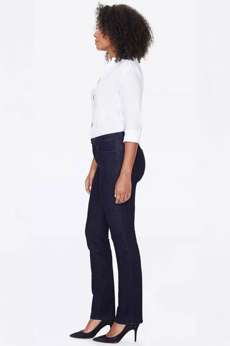 Marilyn Straight Jeans Dunkelblau Premium Denim (Tall) | Rinse