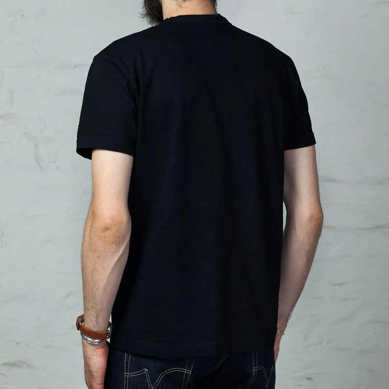 Knitted Crew Neck T-Shirt Black/Indigo