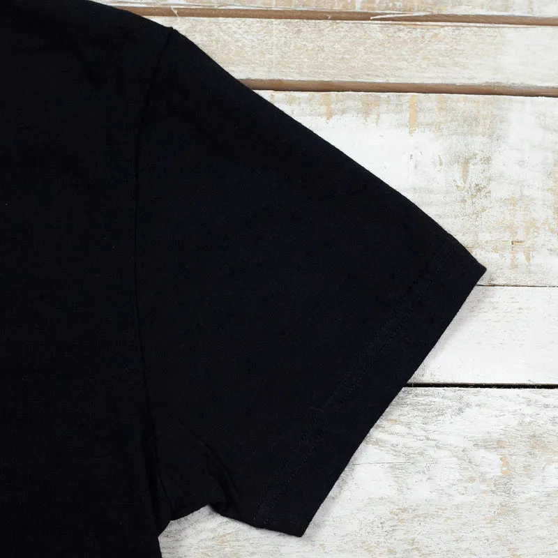 Knitted Crew Neck T-Shirt Black/Indigo