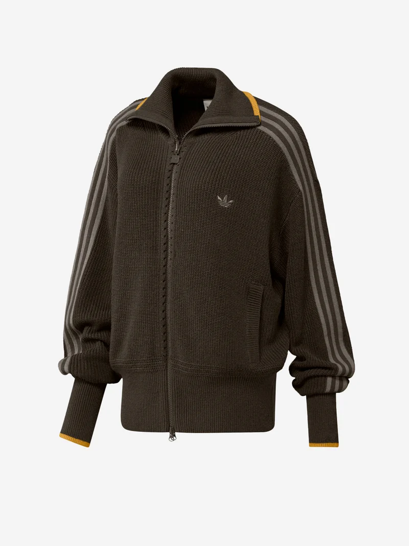 Track top marrone 'Firebird' in maglia spessa