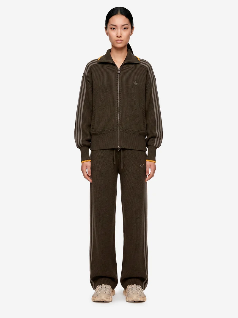 Track top marrone 'Firebird' in maglia spessa