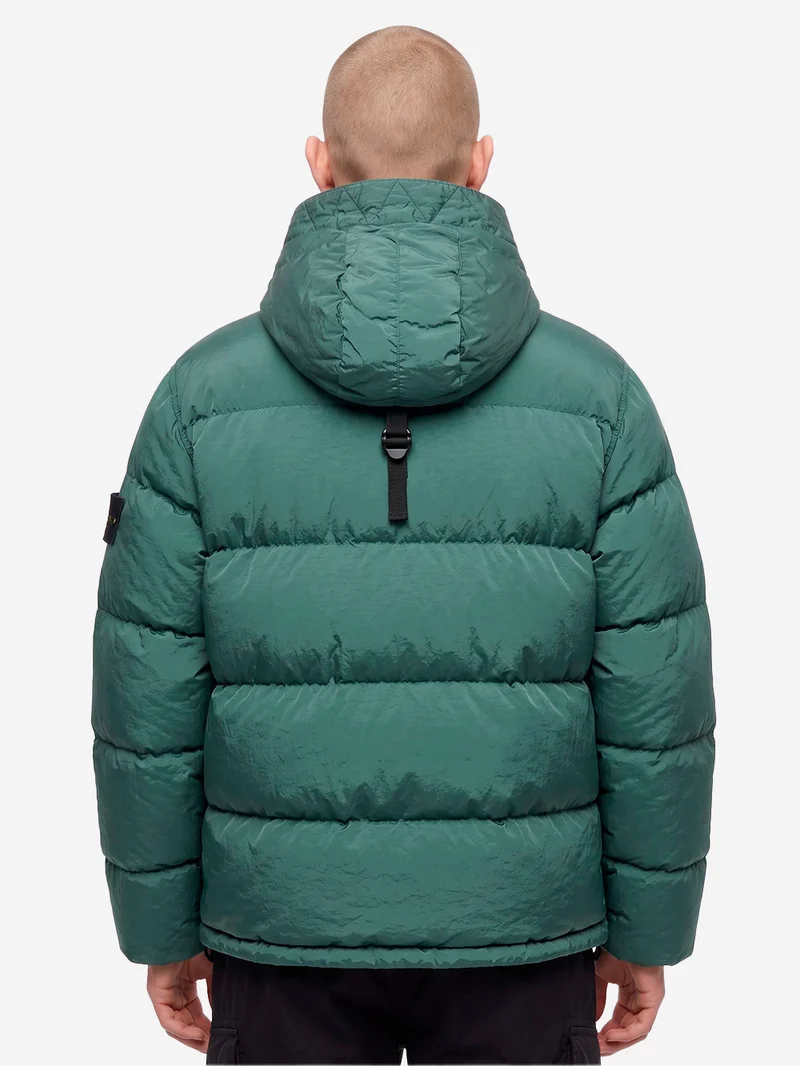Piumino Nylon Metal in ECONYL verde oceano