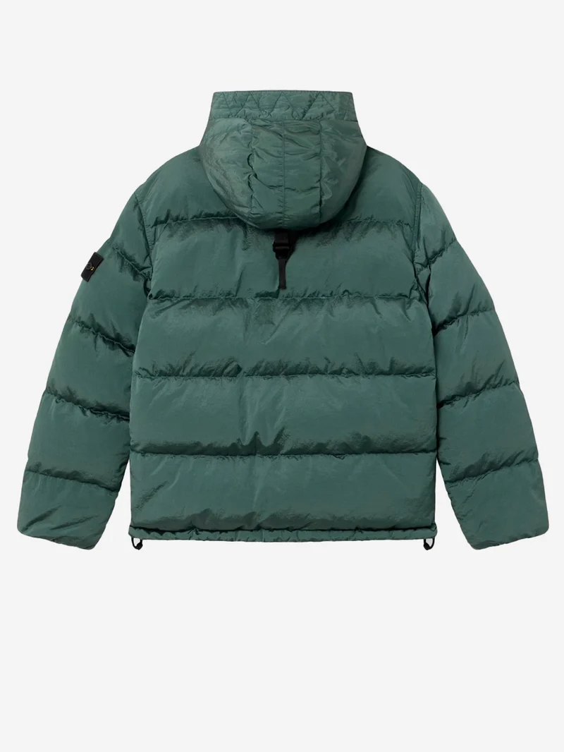 Piumino Nylon Metal in ECONYL verde oceano