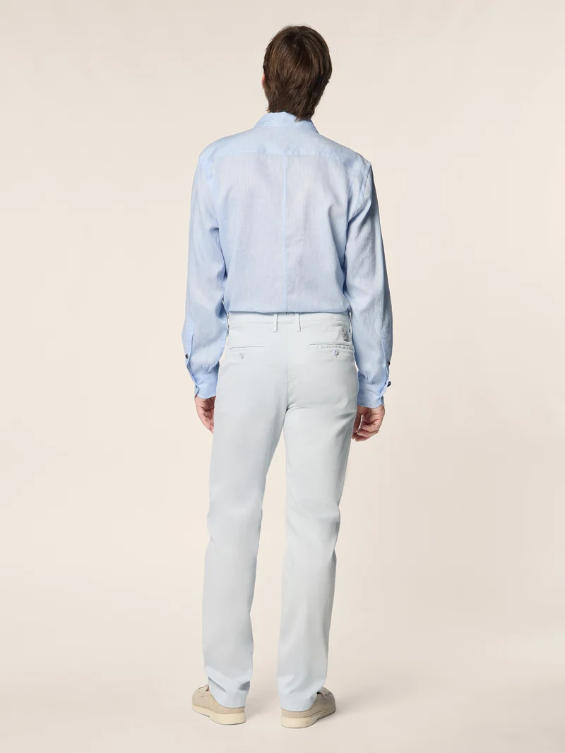 Bobby - Slim Chino Pants in Honeycomb Stretch Cotton