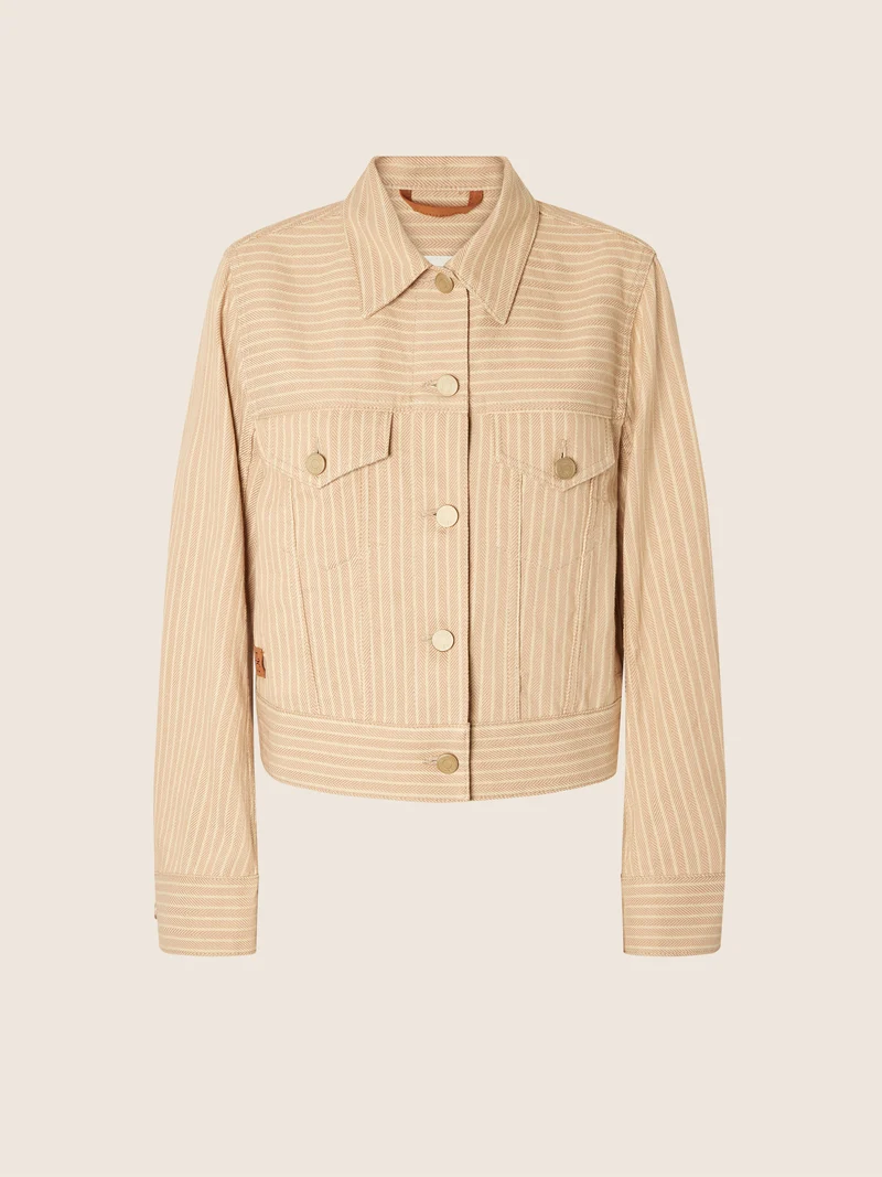Cotton-Linen Herringbone Canvas Jacket
