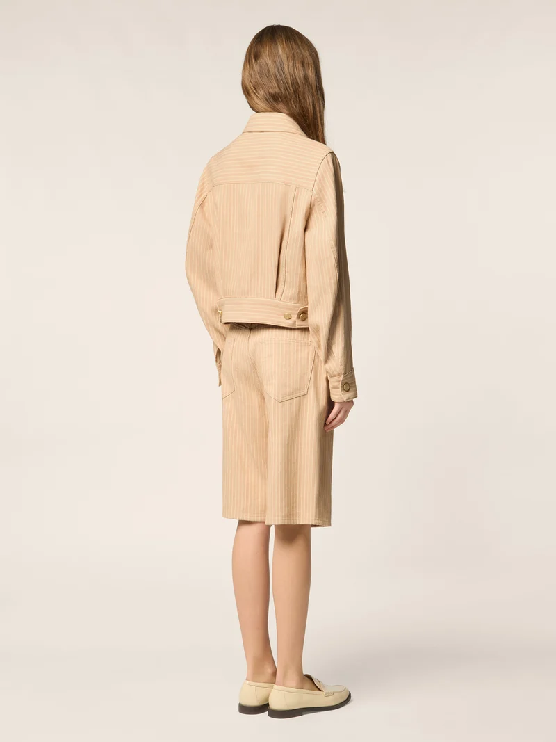 Cotton-Linen Herringbone Canvas Jacket