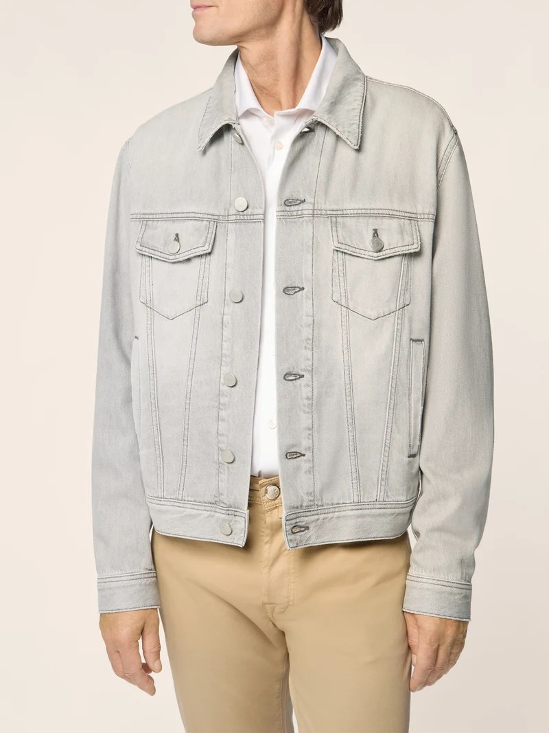 Trucker Jacket in Cotton and Lyocell Denim