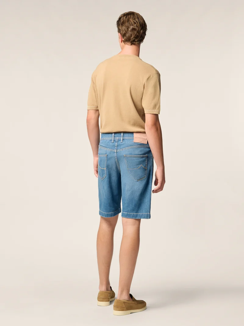 Nicolas – Bermudas in power stretch denim